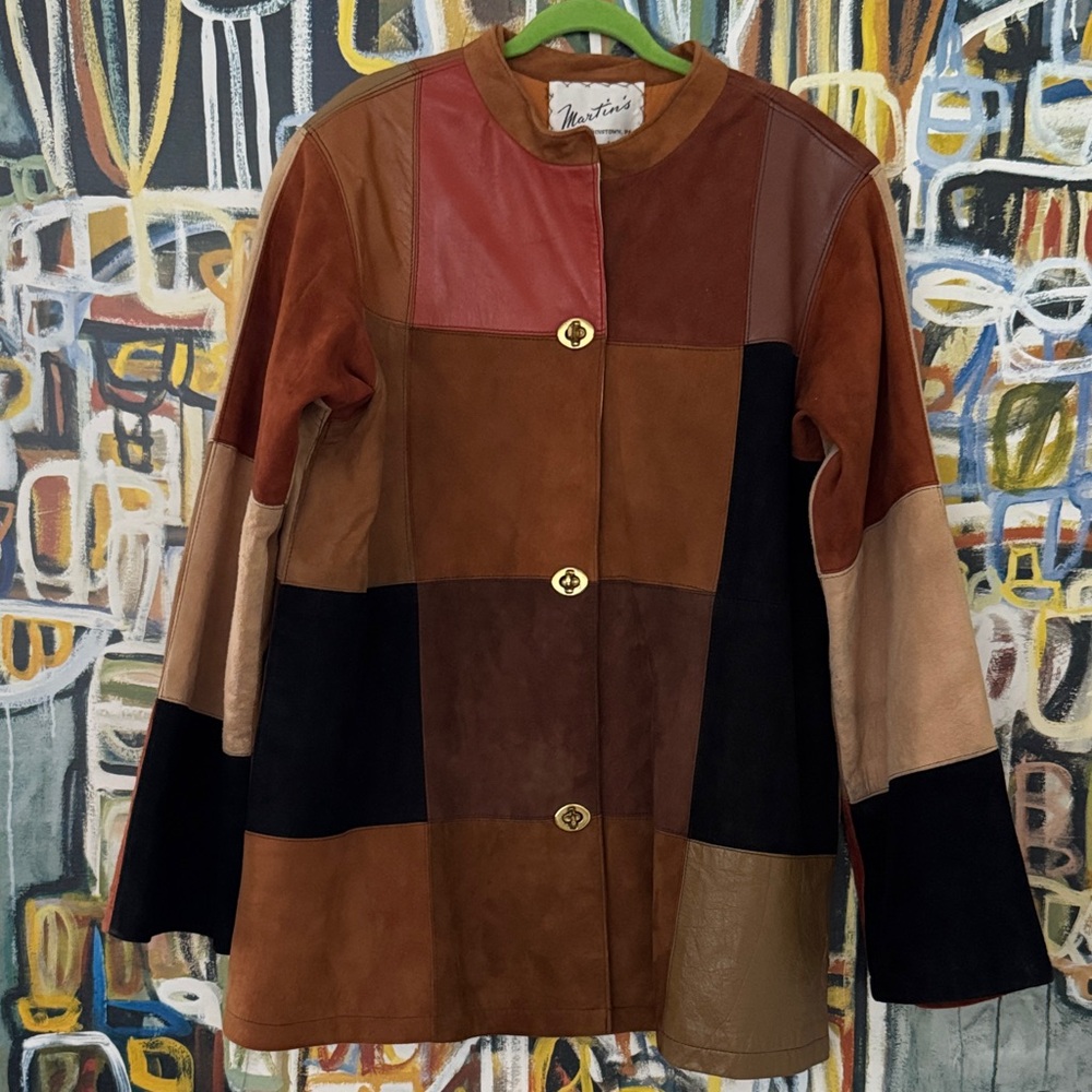 Vintage Martin’s 60’s Mod, Women's Multicolor Patchwork Leather Jacket